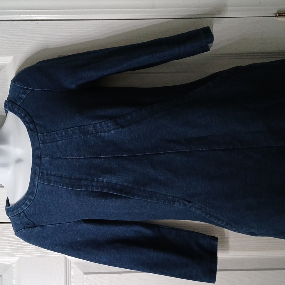 Boden Denim Dress Blue 3/4 Sleeve Round Neck Pockets Sz 6 NWOT - Picture 3 of 9